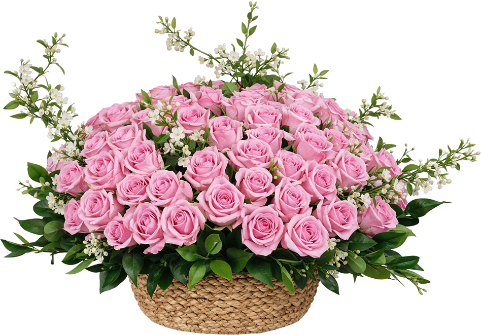 분홍장미 70송이